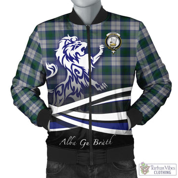 Lindsay Dress Tartan Bomber Jacket with Alba Gu Brath Regal Lion Emblem