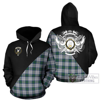 Lindsay Dress Tartan Hoodie with Family Crest and Military Logo Style