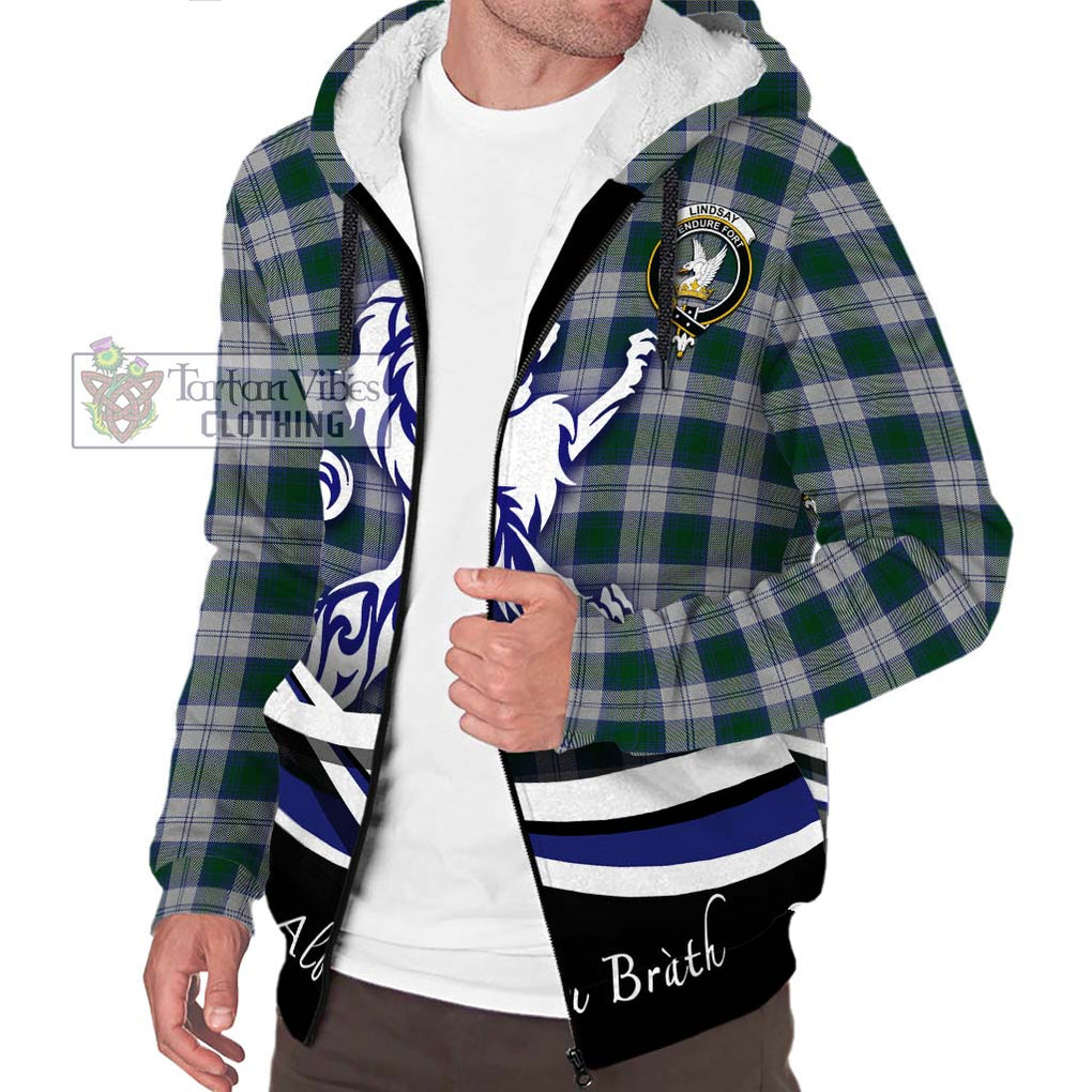 Lindsay Dress Tartan Sherpa Hoodie with Alba Gu Brath Regal Lion Emblem Unisex S - Tartanvibesclothing Shop