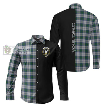 Lindsay Dress Tartan Long Sleeve Button Shirt with Family Crest and Half Of Me Style