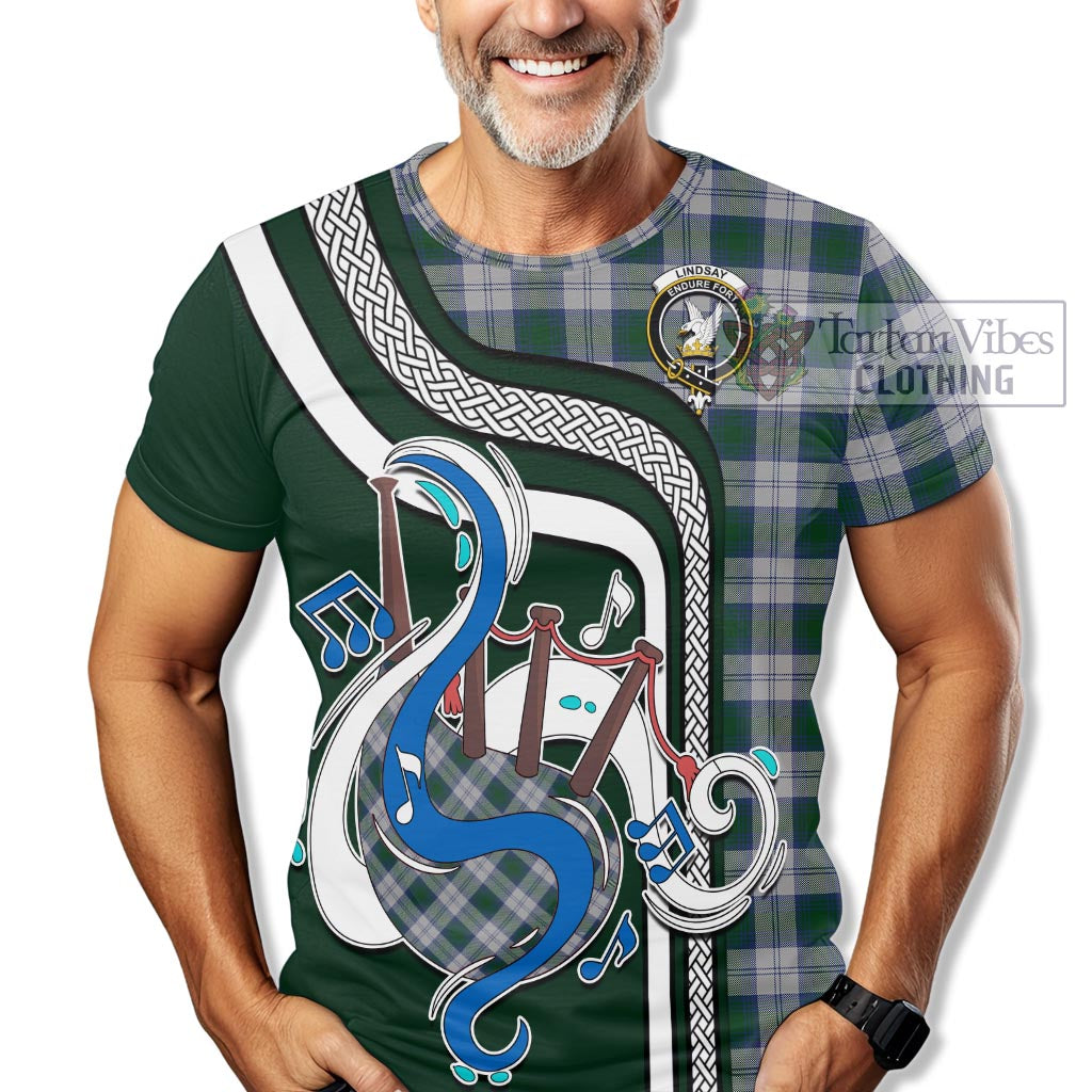 Tartan Vibes Clothing Lindsay Dress Tartan T-Shirt with Epic Bagpipe Style