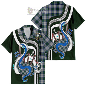 Lindsay Dress Tartan Short Sleeve Button Shirt with Epic Bagpipe Style