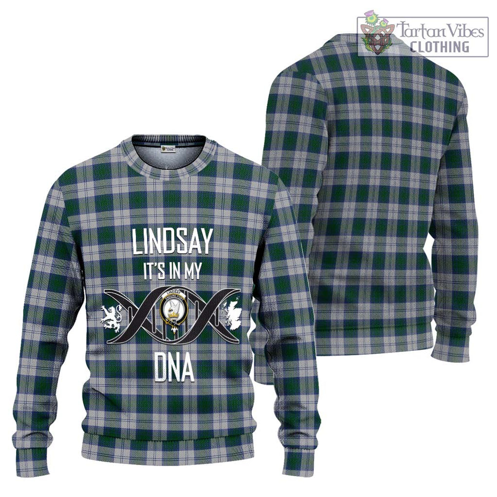 Lindsay Dress Tartan Knitted Sweater with Family Crest DNA In Me Style Unisex - Tartanvibesclothing Shop