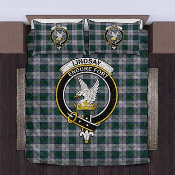 Lindsay Dress Tartan Quilt Bed Set with Family Crest