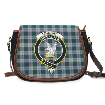 Lindsay Dress Tartan Saddle Bag with Family Crest