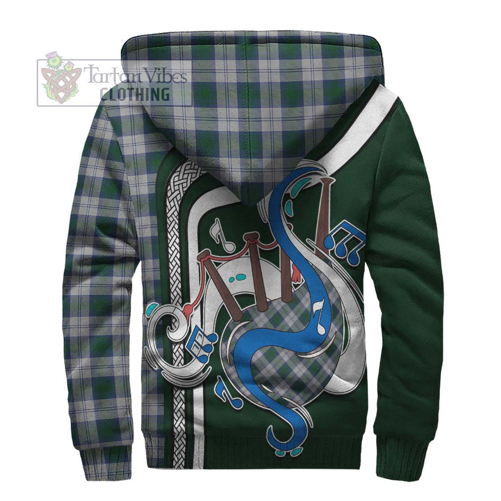 Lindsay Dress Tartan Sherpa Hoodie with Epic Bagpipe Style - Tartanvibesclothing Shop