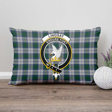 Lindsay Dress Tartan Pillow Cover with Family Crest