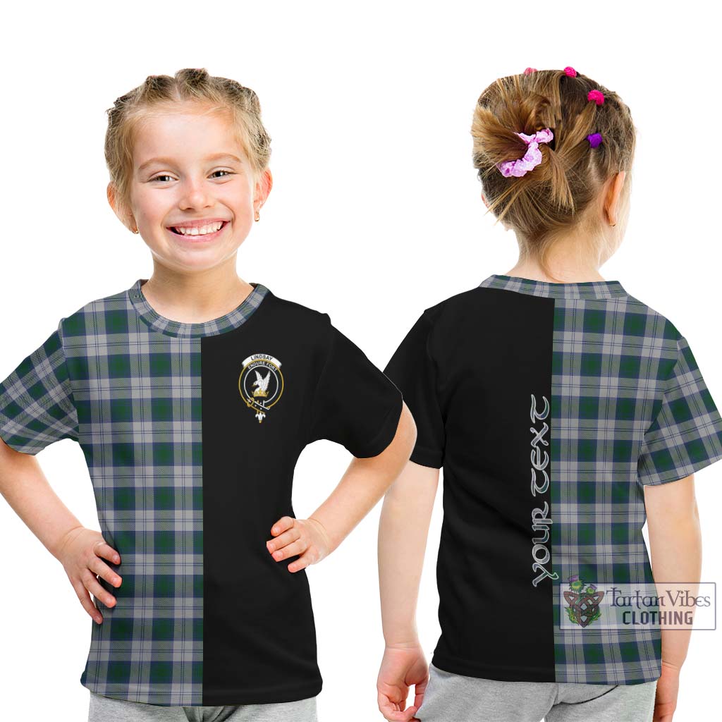 Tartan Vibes Clothing Lindsay Dress Tartan Kid T-Shirt with Family Crest and Half Of Me Style