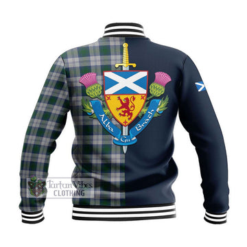 Lindsay Dress Tartan Baseball Jacket Alba with Scottish Lion Royal Arm Half Style