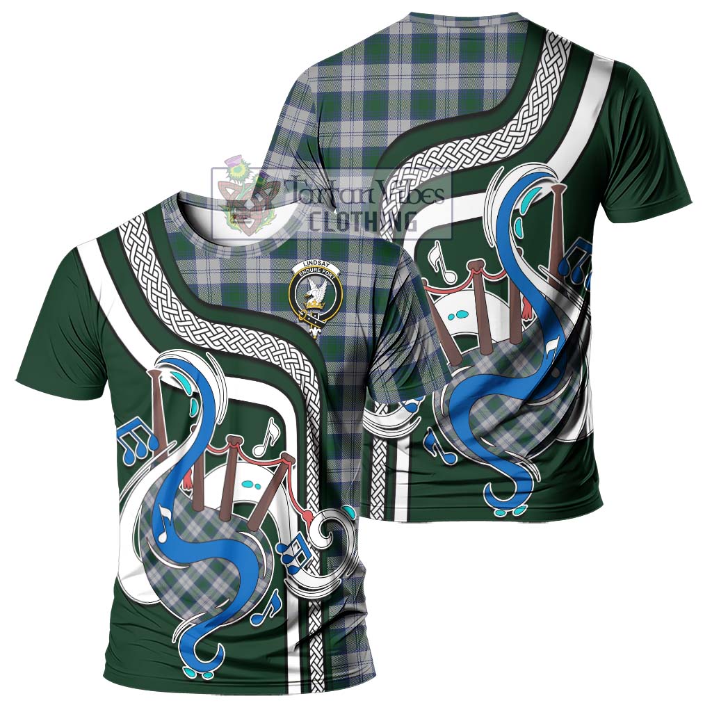 Tartan Vibes Clothing Lindsay Dress Tartan T-Shirt with Epic Bagpipe Style