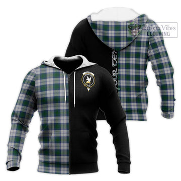 Lindsay Dress Tartan Knitted Hoodie with Family Crest and Half Of Me Style