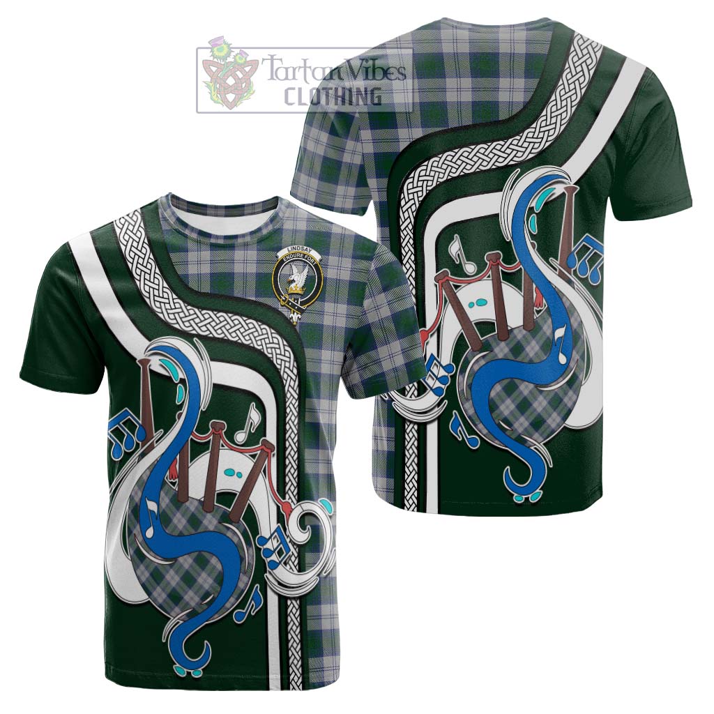 Tartan Vibes Clothing Lindsay Dress Tartan Cotton T-shirt with Epic Bagpipe Style