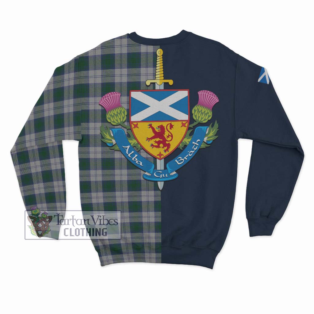 Tartan Vibes Clothing Lindsay Dress Tartan Sweatshirt with Scottish Lion Royal Arm Half Style