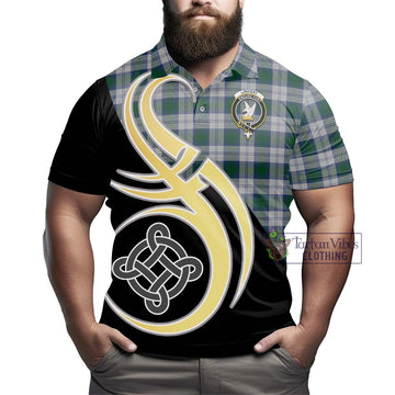 Lindsay Dress Tartan Polo Shirt with Family Crest and Celtic Symbol Style