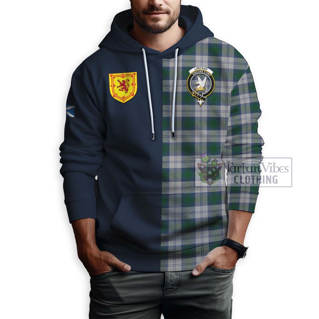 Tartan Vibes Clothing Lindsay Dress Tartan Hoodie with Scottish Lion Royal Arm Half Style