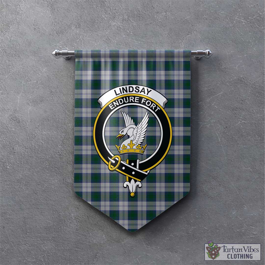 Tartan Vibes Clothing Lindsay Dress Tartan Gonfalon, Tartan Banner with Family Crest