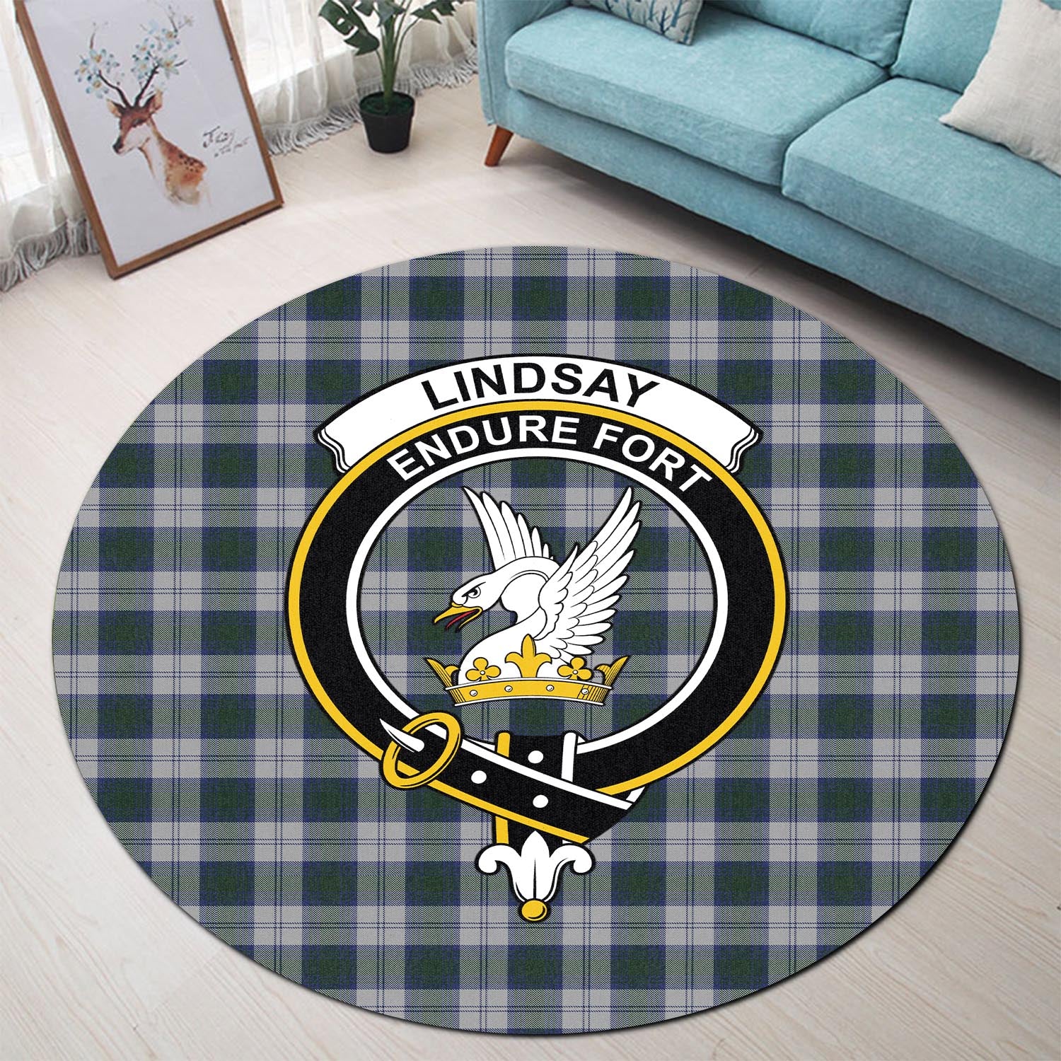 lindsay-dress-tartan-round-rug-with-family-crest