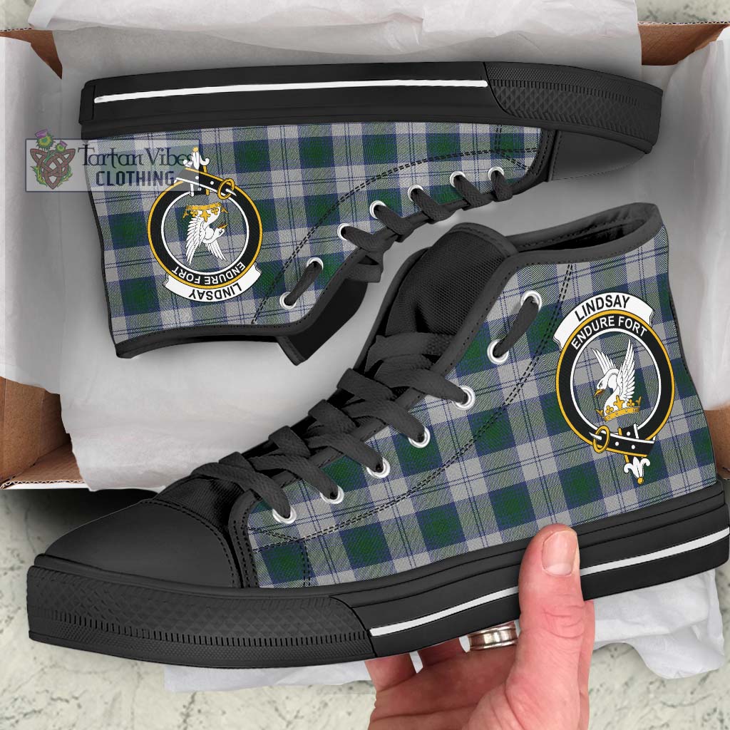 Tartan Vibes Clothing Lindsay Dress Tartan High Top Shoes with Family Crest