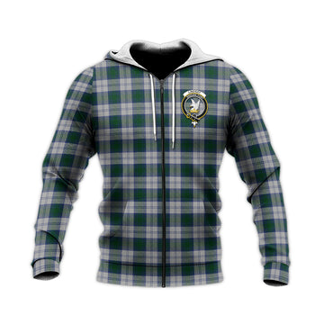 Lindsay Dress Tartan Knitted Hoodie with Family Crest