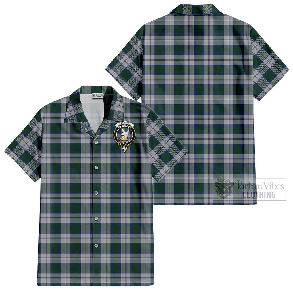 Lindsay Dress Tartan Cotton Hawaiian Shirt with Family Crest Kid - Tartan Vibes Clothing