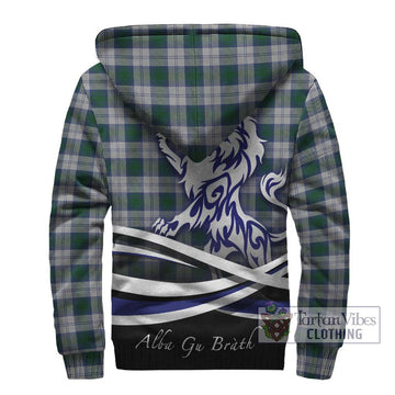 Lindsay Dress Tartan Sherpa Hoodie with Alba Gu Brath Regal Lion Emblem