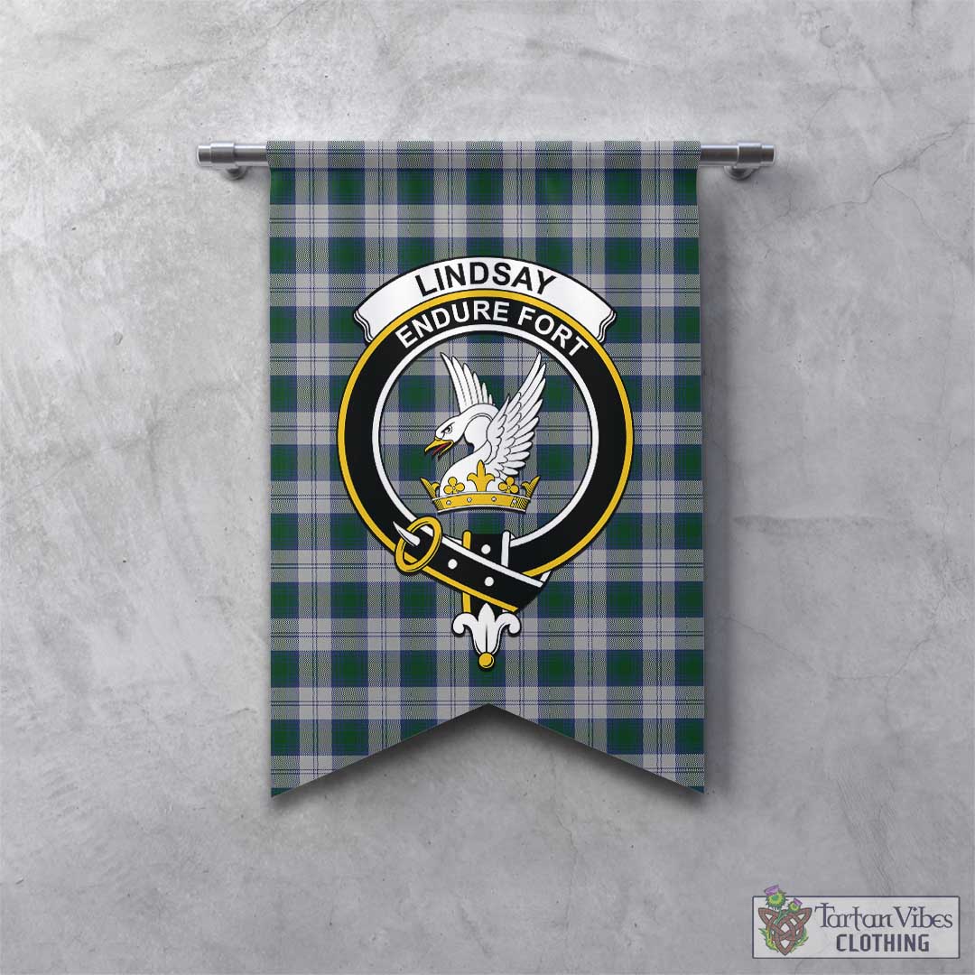 Tartan Vibes Clothing Lindsay Dress Tartan Gonfalon, Tartan Banner with Family Crest