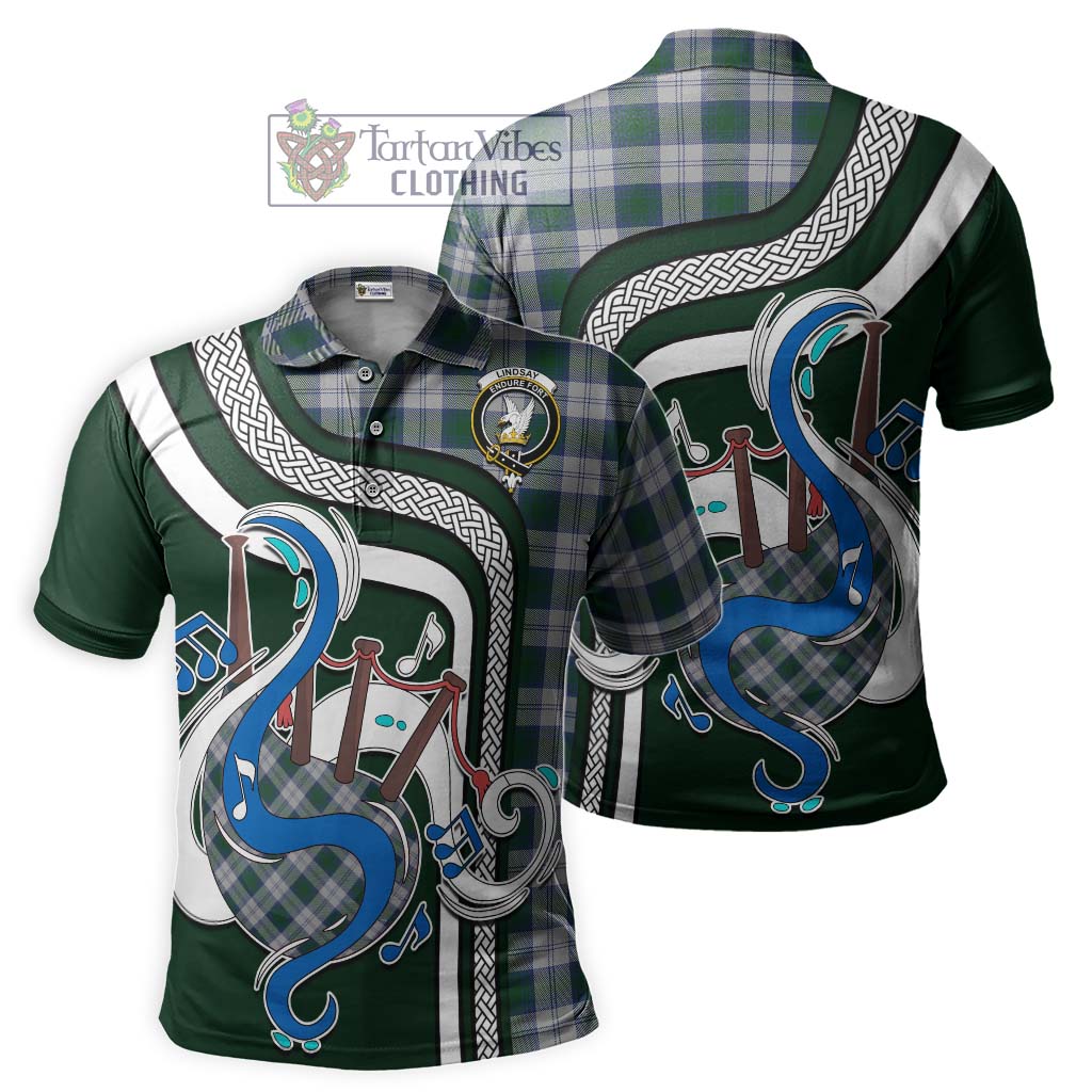 Tartan Vibes Clothing Lindsay Dress Tartan Polo Shirt with Epic Bagpipe Style