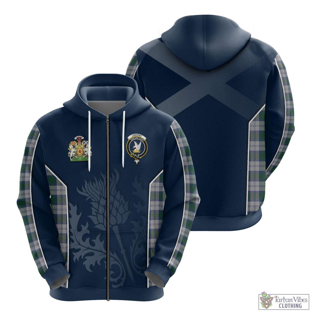 Tartan Vibes Clothing Lindsay Dress Tartan Hoodie with Family Crest and Scottish Thistle Vibes Sport Style