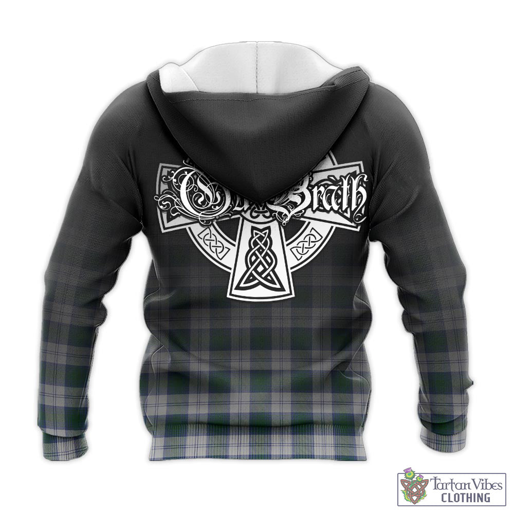 Tartan Vibes Clothing Lindsay Dress Tartan Knitted Hoodie Featuring Alba Gu Brath Family Crest Celtic Inspired