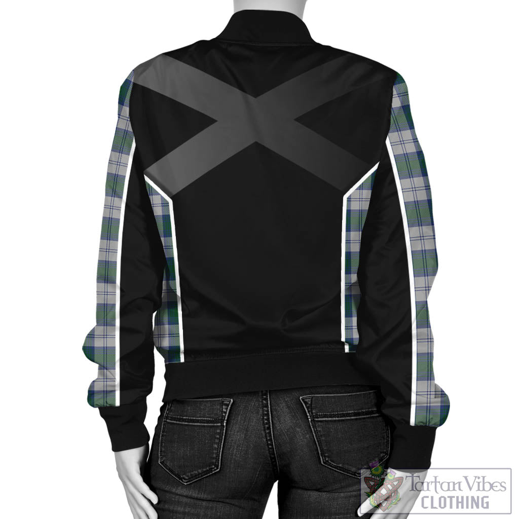 Tartan Vibes Clothing Lindsay Dress Tartan Bomber Jacket with Family Crest and Scottish Thistle Vibes Sport Style