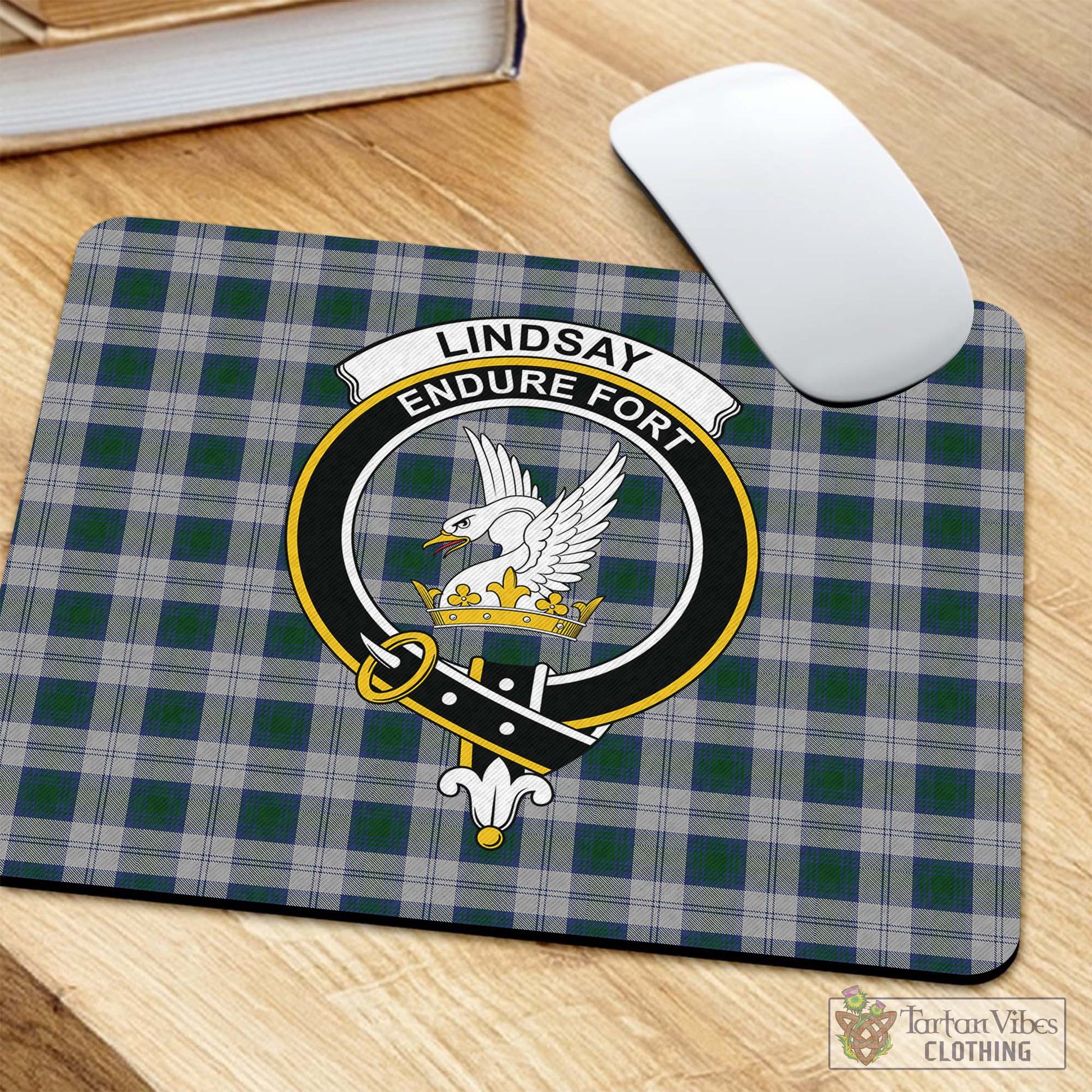 Tartan Vibes Clothing Lindsay Dress Tartan Mouse Pad with Family Crest