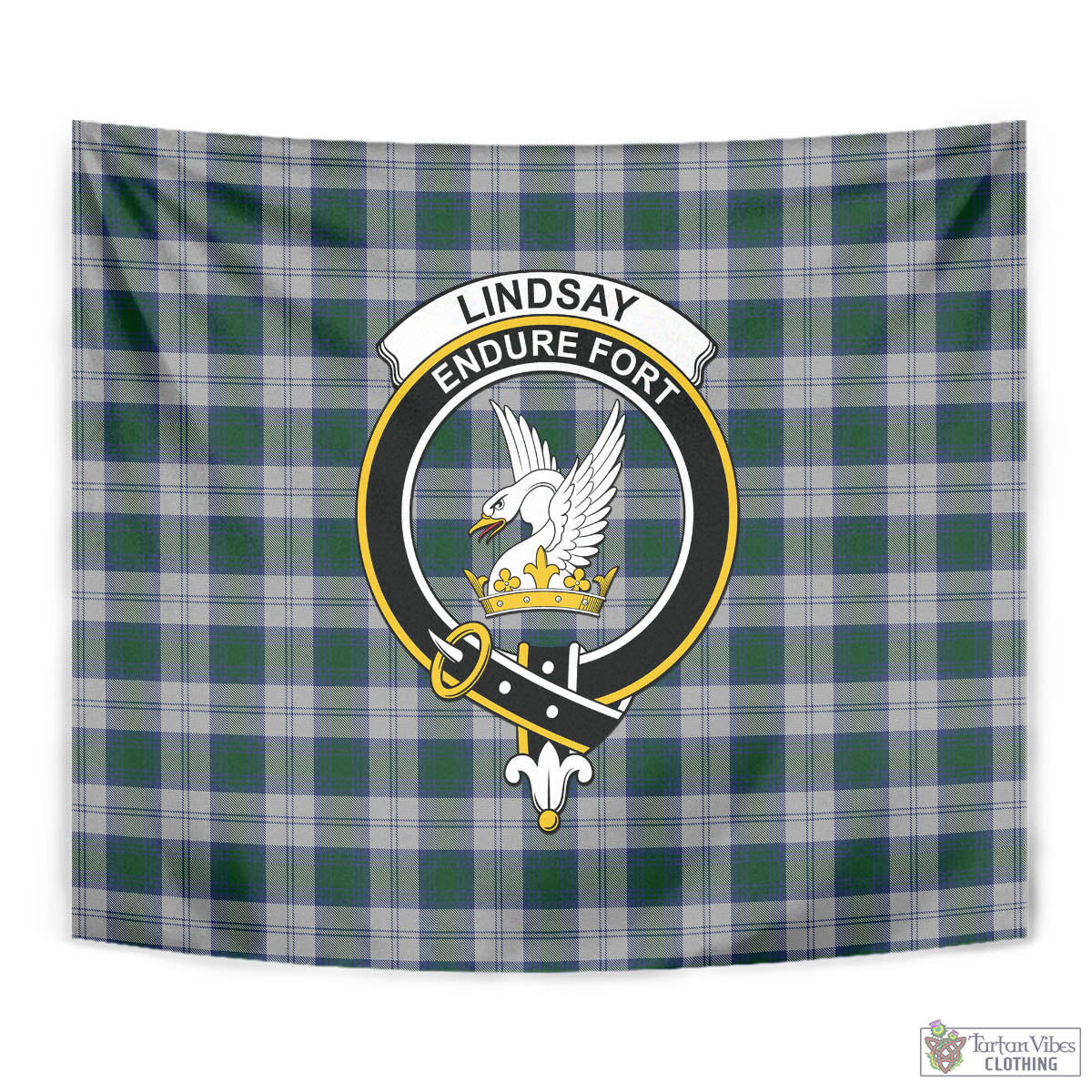 Tartan Vibes Clothing Lindsay Dress Tartan Tapestry Wall Hanging and Home Decor for Room with Family Crest