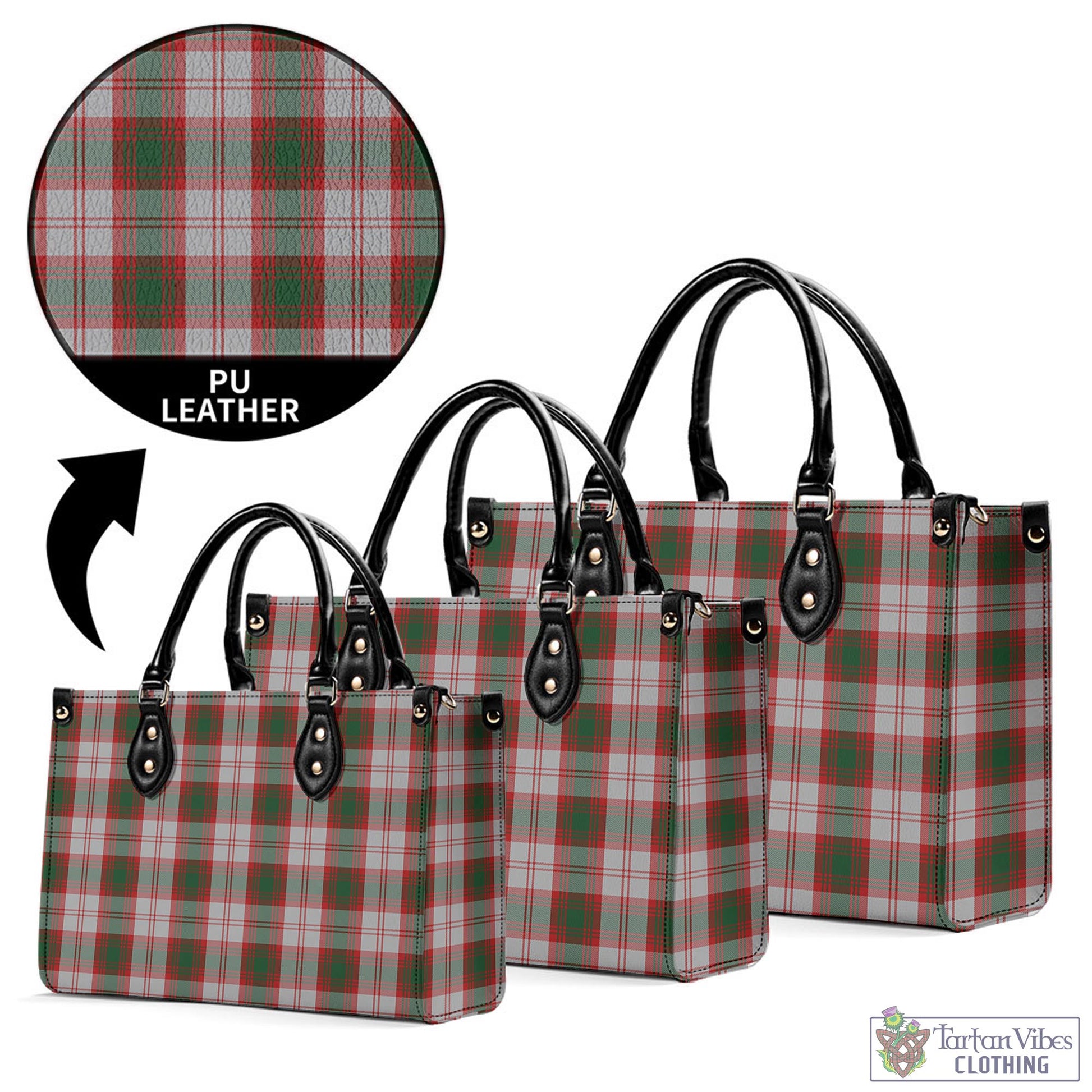 Tartan Vibes Clothing Lindsay Dress Red Tartan Luxury Leather Handbags