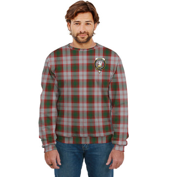 Lindsay Dress Red Tartan Sweatshirt with Family Crest