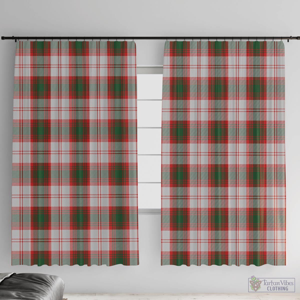 Lindsay Dress Red Tartan Window Curtain