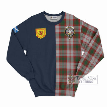 Lindsay Dress Red Tartan Sweatshirt with Scottish Lion Royal Arm Half Style