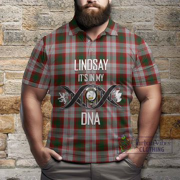 Lindsay Dress Red Tartan Polo Shirt with Family Crest DNA In Me Style