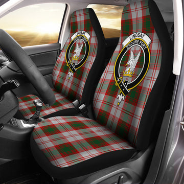 Lindsay Dress Red Tartan Car Seat Cover with Family Crest