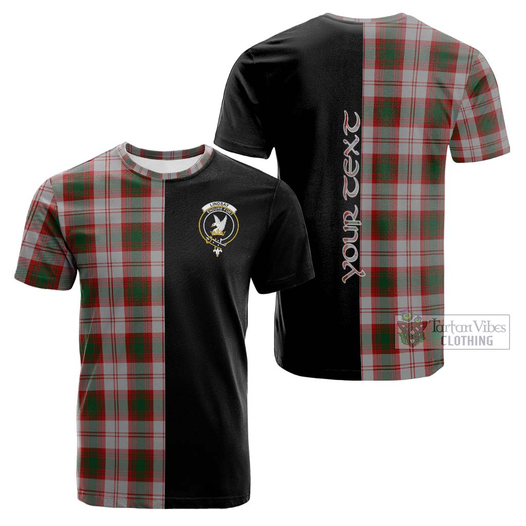 Tartan Vibes Clothing Lindsay Dress Red Tartan Cotton T-shirt with Family Crest and Half Of Me Style