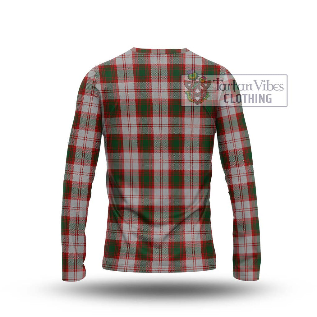 Lindsay Dress Red Tartan Long Sleeve T-Shirt with Family Crest DNA In Me Style - Tartanvibesclothing Shop