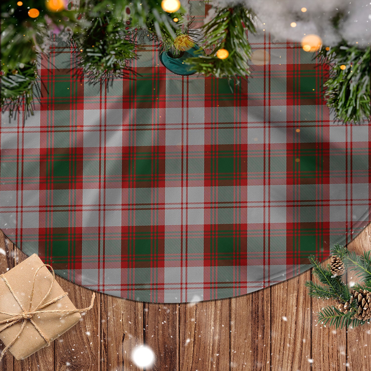 Lindsay Dress Red Tartan Christmas Tree Skirt - Tartanvibesclothing