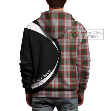 Lindsay Dress Red Tartan Hoodie with Family Crest Circle Style