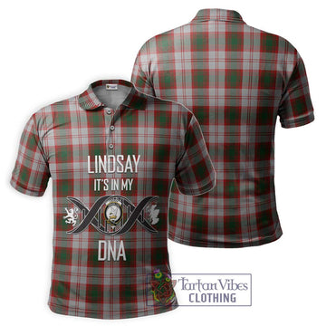 Lindsay Dress Red Tartan Polo Shirt with Family Crest DNA In Me Style