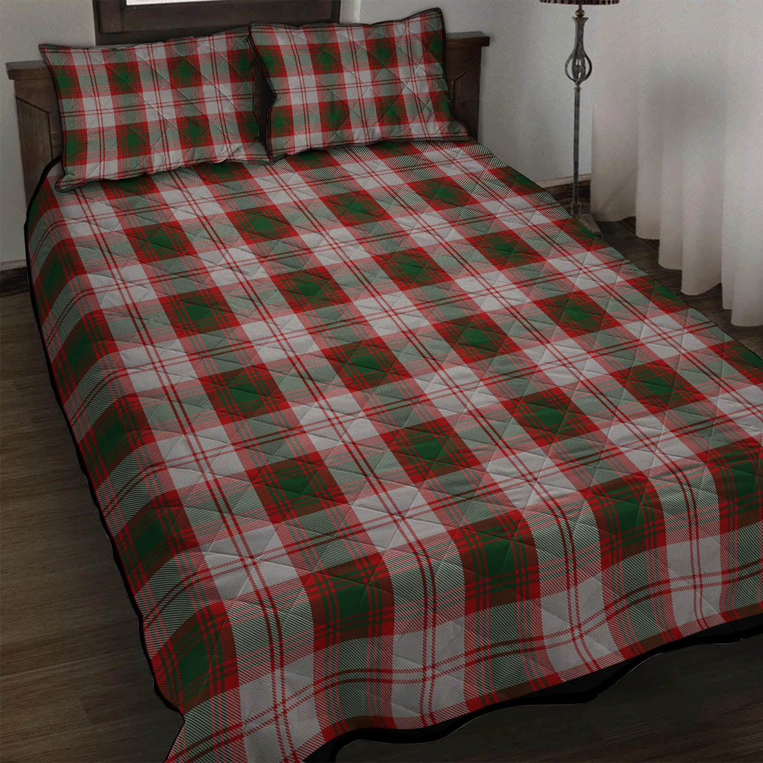 Lindsay Dress Red Tartan Quilt Bed Set - Tartan Vibes Clothing