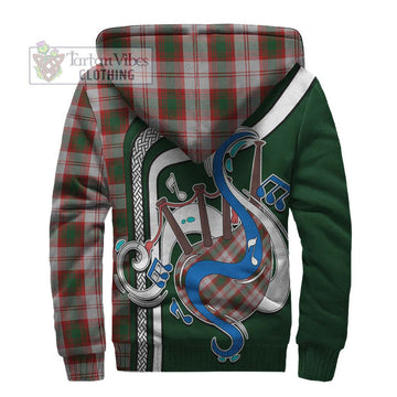 Lindsay Dress Red Tartan Sherpa Hoodie with Epic Bagpipe Style