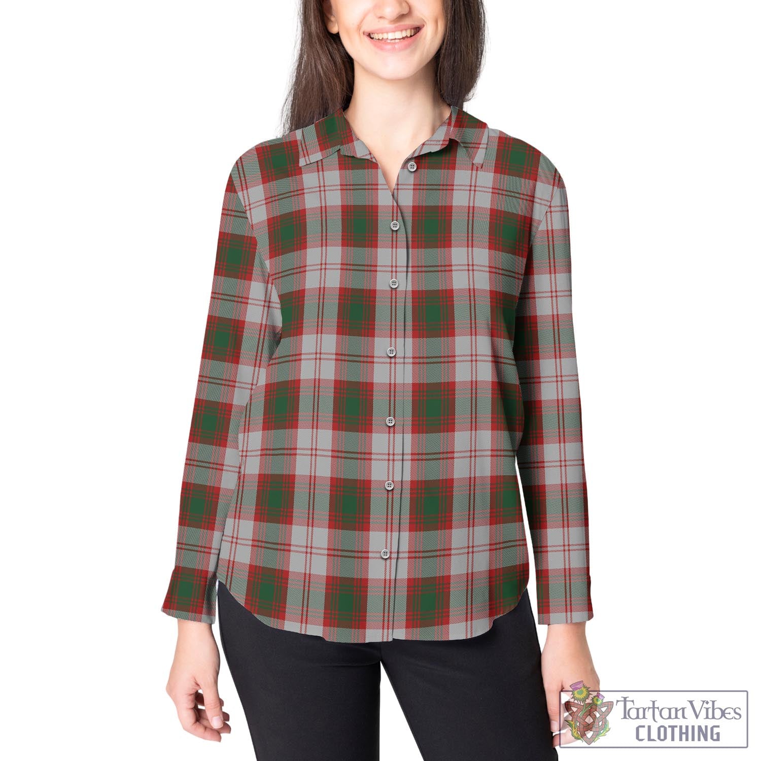 Lindsay Dress Red Tartan Womens Casual Shirt