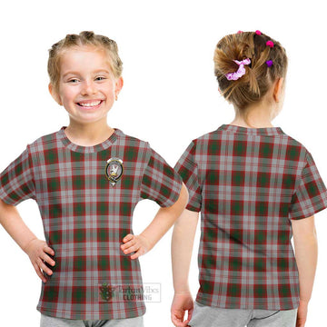 Lindsay Dress Red Tartan Kid T-Shirt with Family Crest