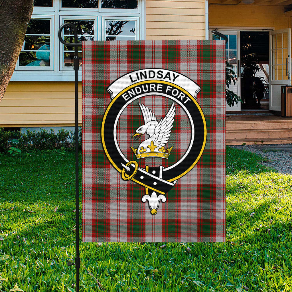 lindsay-dress-red-tartan-flag-with-family-crest