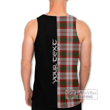 Lindsay Dress Red Tartan Men's Tank Top with Family Crest and Half Of Me Style