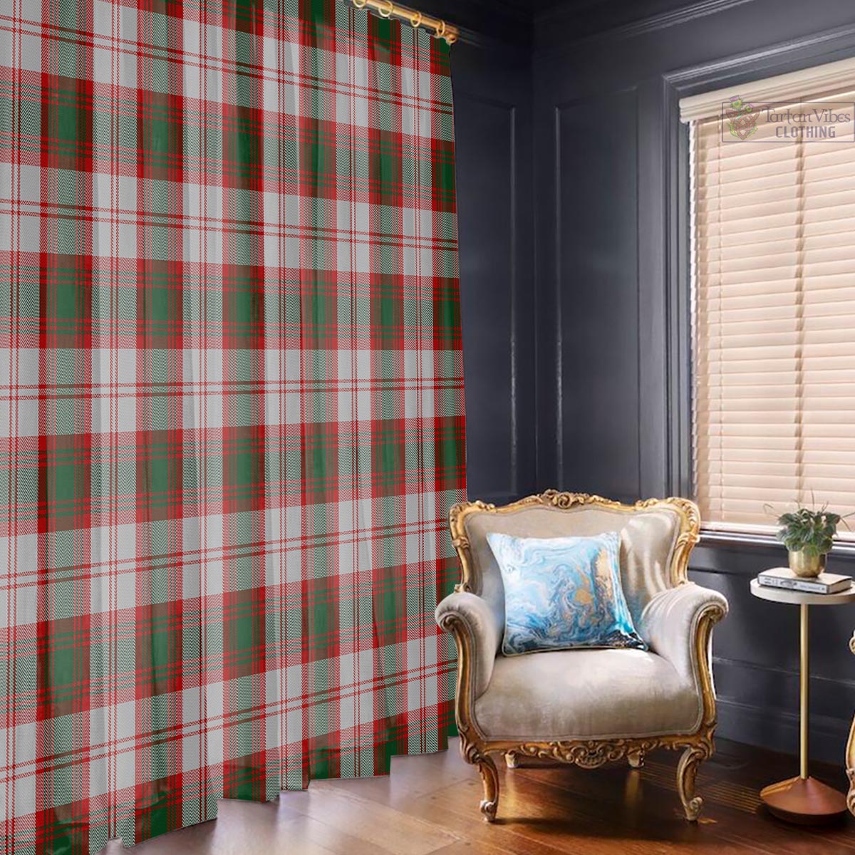 Lindsay Dress Red Tartan Window Curtain